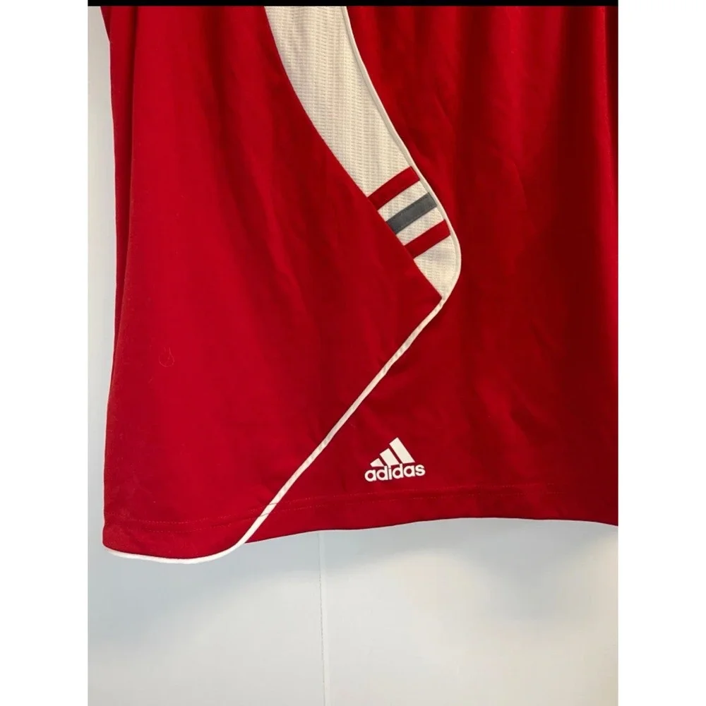 adidas Climacool Men's 2XL Athletic Shorts Red White Logo‎ 6